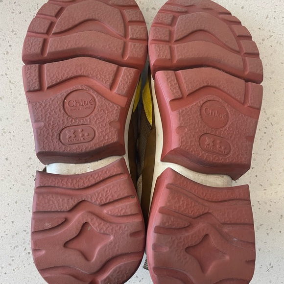 Chloe Sonnie olive green sneakers 38 8 - Picture 7 of 8